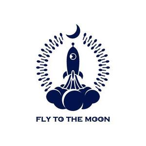 yusa_projectさんの海外展開カフェ「fly to the moon」のロゴへの提案