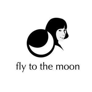 kabuto (return)さんの海外展開カフェ「fly to the moon」のロゴへの提案