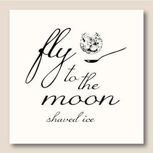 MAHALOHA (mahaloha)さんの海外展開カフェ「fly to the moon」のロゴへの提案