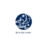 鈴木 ようこ (yoko115)さんの海外展開カフェ「fly to the moon」のロゴへの提案