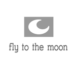 gearさんの海外展開カフェ「fly to the moon」のロゴへの提案