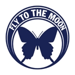 w_a_moon ()さんの海外展開カフェ「fly to the moon」のロゴへの提案
