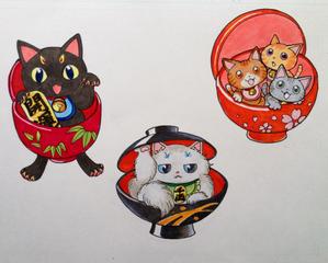 Hiromi-H (HiromiHiramatu)さんの招き猫とわんこが合体したキャラクターデザインへの提案
