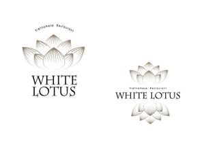 marukei (marukei)さんの新規開店のベトナム料理専門店　「White Lotus」のロゴへの提案