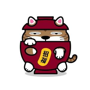 さんの招き猫とわんこが合体したキャラクターデザインへの提案
