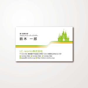ging_155 (ging_155)さんのメンテナンス及び販売業の会社『ＬＣ．ｗｏｒｋｓ株式会社』の名刺デザインへの提案