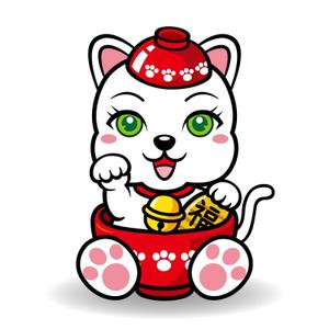 perles de verre (perles_de_verre)さんの招き猫とわんこが合体したキャラクターデザインへの提案