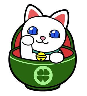 さんの招き猫とわんこが合体したキャラクターデザインへの提案
