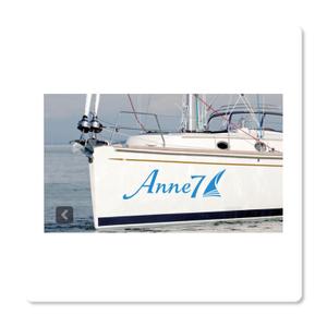 MT_KH ()さんのヨットの船体に描く「Anne7」の船名ロゴへの提案