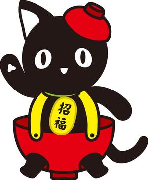 さんの招き猫とわんこが合体したキャラクターデザインへの提案