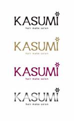 nao (aonaoi)さんのヘアメイクサロン「KASUMI」のロゴへの提案