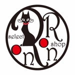 みずたまねこ (mizutamaneko)さんのアパレルショップ 【SelectShop RonRon】のねこをモチーフとしたロゴへの提案