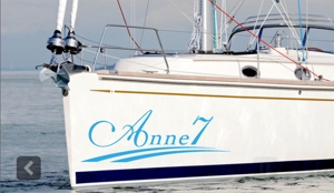 Riku5555 (RIKU5555)さんのヨットの船体に描く「Anne7」の船名ロゴへの提案