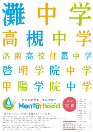 TM2 DESIGN (TM2-DESIGN)さんの中学受験対策・家庭教師の「Mentorhood」の新規生徒募集のチラシ作成依頼への提案