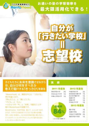 tenpu-do (tenpu-do)さんの中学受験対策・家庭教師の「Mentorhood」の新規生徒募集のチラシ作成依頼への提案