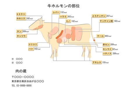 Kimijiam Kashiwaさんの事例 実績 提案 牛ホルモン部位 名称の説明イラスト 牛ホルモン部位 名称 クラウドソーシング ランサーズ