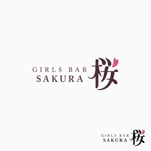 luckyone (luckyone)さんのガールズバー『GIRLS BAR　桜』のロゴへの提案