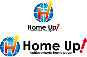 中津留　正倫 (cpo_mn)さんの簡単ホームページ作成＆運営ツール「Home Up!（ホームアップ）」のロゴへの提案