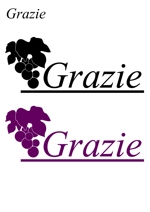 ＭＯＵ (mou-dog)さんのイタリアワイン（一部食材）のネットショップ「GRAZIE」のロゴ（商標登録なし）への提案
