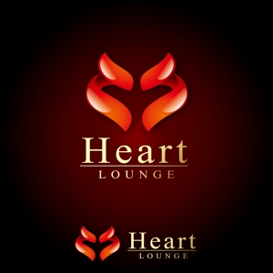 さんの喫茶、飲食店「Heart Lounge」のロゴマークへの提案