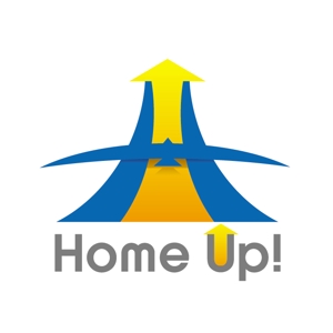 コムデザインルーム (com_design_room)さんの簡単ホームページ作成＆運営ツール「Home Up!（ホームアップ）」のロゴへの提案