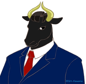 かわな　ひよこ (rakugakick_kawana)さんの雄牛のキャラクターデザインへの提案