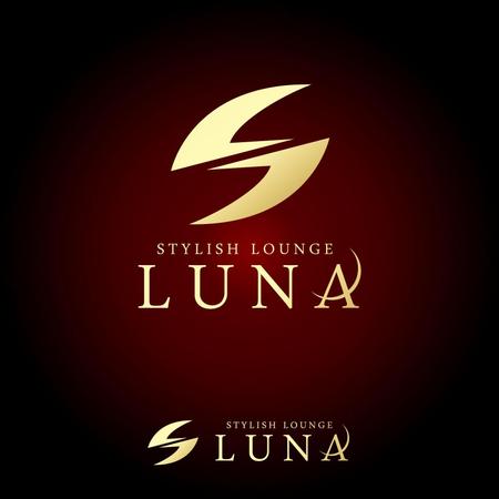 さんのラウンジ スナック 「Stylish Lounge LUNA」のロゴへの提案