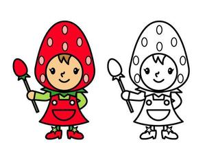 中西　忠裕 (marutonpi)さんのイチゴのキャラクターデザインへの提案