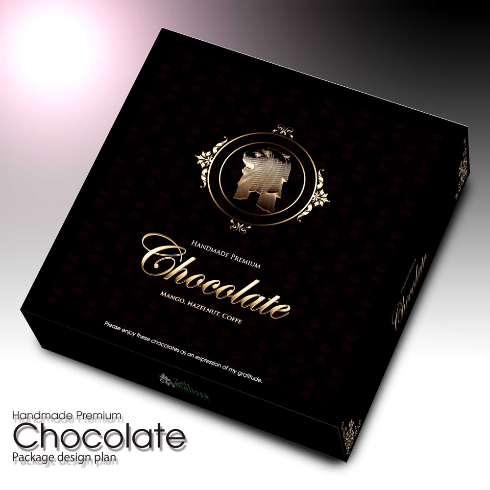新商品チョコレート（ギフト用）のパッケージデザイン