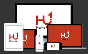 microghostさんの簡単ホームページ作成＆運営ツール「Home Up!（ホームアップ）」のロゴへの提案