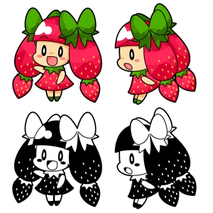 村上みね (ichi_mine)さんのイチゴのキャラクターデザインへの提案
