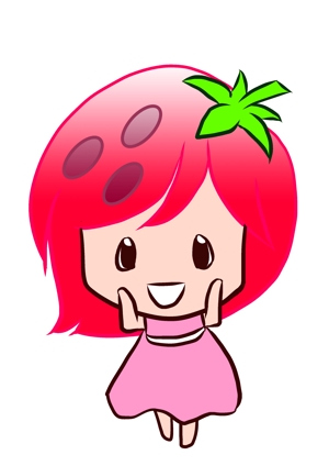 FlowerLand (yumebaco)さんのイチゴのキャラクターデザインへの提案