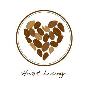 さんの喫茶、飲食店「Heart Lounge」のロゴマークへの提案