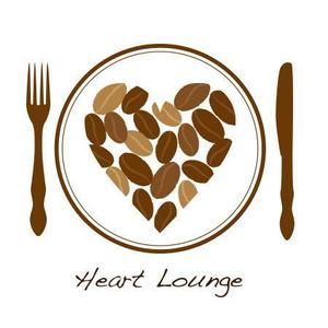 さんの喫茶、飲食店「Heart Lounge」のロゴマークへの提案