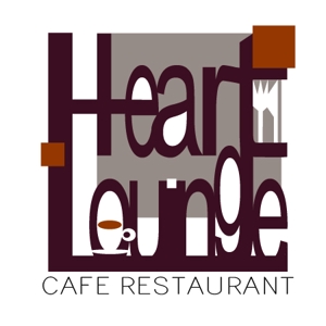 KAZU ()さんの喫茶、飲食店「Heart Lounge」のロゴマークへの提案
