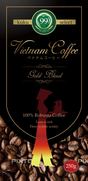 さんのベトナムコーヒーパッケージのデザインへの提案