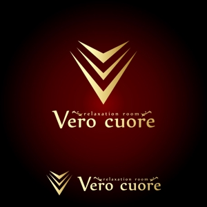 さんのリラクゼーションマッサージルーム「Vero cuore」のロゴへの提案