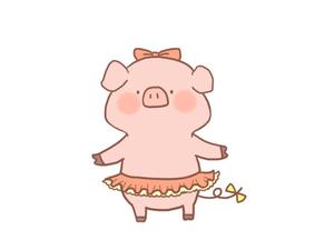 ねね子 (neneko)さんのかわいい動物(ミニブタ)のイラストへの提案