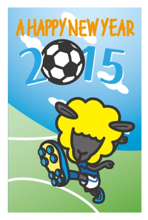 サトウヒデトシ (hidetoshi310)さんの「サッカー」をテーマにした年賀状デザイン募集【同時募集あり・複数当選あり】への提案