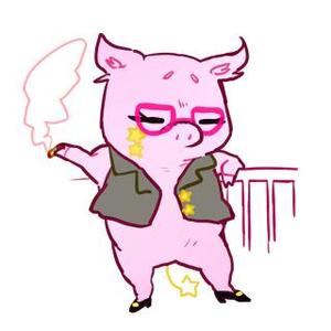 松本　南美 (matumoto_0130)さんのかわいい動物(ミニブタ)のイラストへの提案