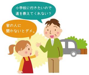 三月てん (poporonko)さんの子ども向け防犯ポスターのイラストへの提案