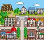 イラスト工房CandyBowl (shot-arrow)さんの仮想の街をイメージしたイラスト制作への提案