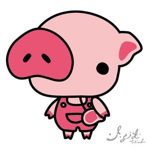 ふるうむでざいん (fullum)さんのかわいい動物(ミニブタ)のイラストへの提案