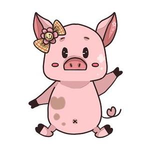 Tomomi (tomomi90)さんのかわいい動物(ミニブタ)のイラストへの提案