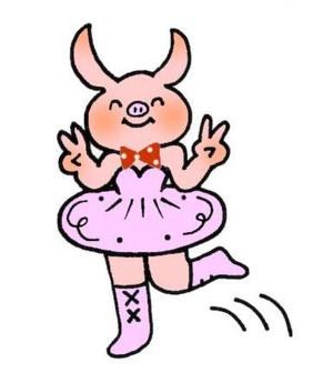  片山由美子 (Koyumi27)さんのかわいい動物(ミニブタ)のイラストへの提案