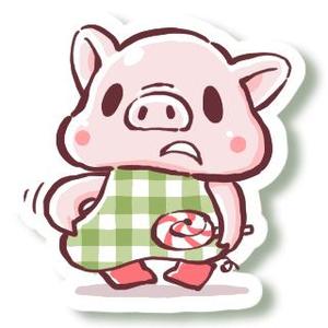 さるきち (chie_kichi)さんのかわいい動物(ミニブタ)のイラストへの提案