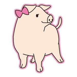 京介 (iwaaki_kyosuke)さんのかわいい動物(ミニブタ)のイラストへの提案