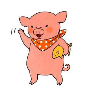 torico (toricotea)さんのかわいい動物(ミニブタ)のイラストへの提案