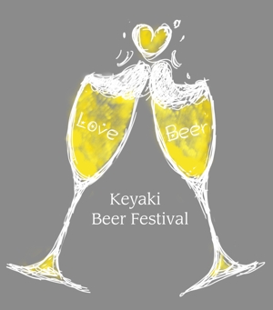 グラフィックデザイン「道」 (michiya_w)さんの「けやきひろば　春のビール祭り」Ｔシャツデザイン（レディース用）への提案