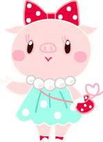 アサノハ意匠室 (mio-oim)さんのかわいい動物(ミニブタ)のイラストへの提案